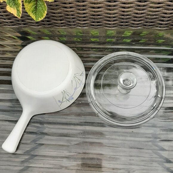 Corelle ‘Shadow Iris’ 1 Pint Menuette Pan w/ Pyrex Lid / Vintage 'Shadow Iris' - Picture 5 of 8
